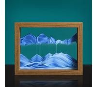 ZVfsdgSDFG art du sable, Tableau de sable animé 3D, plusieurs modèles multicolores, décoration(Blue,Non Rotatable)