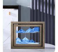 ZVfsdgSDFG art du sable, Tableau de sable animé 3D, plusieurs modèles multicolores, décoration(Blue,Rotatable)