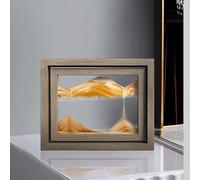 ZVfsdgSDFG art du sable, Tableau de sable animé 3D, plusieurs modèles multicolores, décoration(Yellow,Rotatable)