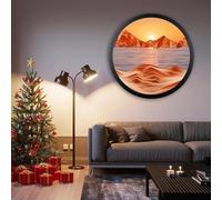 ZVfsdgSDFG art du sable, Tableau de sable mouvant, 44 cm, multicolore, paysage rotatif(N)