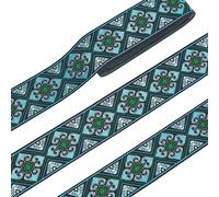 ZVfsdgSDFG Ruban brodé, Galons décoratifs Vintage en Jacquard tissé, Marron/Vert, la Couture(Green)