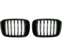 ZVFZGFGR Calandre Avant de Voiture Noir Brillant à Double lamelles, Accessoires de Voiture, calandre de radiateur pour BMW pour X3 X4 G01 G02 G08 2018 2019 2020 2021