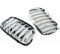 ZVFZGFGR Calandre Avant de Voiture Noir Brillant à Double lamelles, Accessoires de Voiture, calandre de radiateur pour BMW pour X5 E70 X6 E71 2008 2009 2010 2012 2013