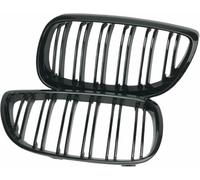 ZVFZGFGR Calandre Avant de Voiture Noir Brillant à Double lamelles, Accessoires de Voiture, calandre de radiateur pour BMW pour 3 Series M3 2008 2009 2010 2011 2012 2013