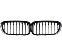 ZVFZGFGR Calandre Avant de Voiture Noir Brillant à Double lamelles, Accessoires de Voiture, calandre de radiateur pour BMW pour 1 Series F20 F21 116i 118i 2015 2016 2017 2018 2019