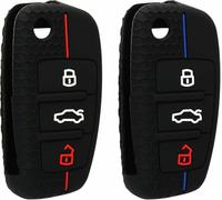 ZVFZGFGR Étui de Protection Souple en Silicone pour clé de Voiture et télécommande pour Audi C5 C6 A1 A3 A4 A5 A6 A7 B6 B7 B8 8P 8V 8L S3 S4 RS4 S6 RS6 Q3 Q5 Q7 TT TTS R8