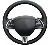 ZVFZGFGR - Housses de Volant Cousues pour Voiture, pour Jaguar XK X150 2011-2015 Housse de Volant en Cuir Noir Cousue, protège-poignées
