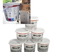 ZVG Wiper Bowl 6x Seaux de 72 Lingettes Polytex 25x25 cm avec 1 Support | Chiffons de nettoyage humides en polypropylène et support mural en PETG robuste pour un usage professionnel efficace.