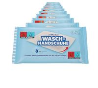 ZVG zetMedica Lot de 3 paires de gants de toilette humides toutes les varinates antibactériens et normaux sans parfum, pH neutre, emballés individuellement, prêts à l'emploi : non antibactériens, lot