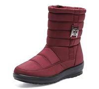 ZVJV Bottes de Neige Femme Chaussures Extérieur Antidérapant Bottes Hiver Fourrure Doublure Chaude Imperméable Confort