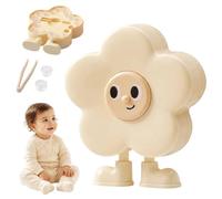 ZVKACT 1 Boîte à Dents de Lait en Forme de Fleur en Plastique - Autocollants et Pince Inclus - Parfaite pour Conserver les Dents de Lait- Pour des Souvenirs d’Enfance Inoubliables