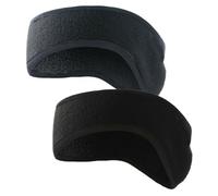 ZVKACT 2 Pièces Bandeau Sport Enfant, Cache-Oreilles Hiver, Polaire, Noir Et Gris, Pour Course À Pied, Taille Standard