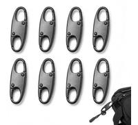 ZVKACT 8 Pièces Cadenas Sac À Dos, Anti-Vol Curseur Fermeture Éclair, Clips De Sécurité Pour Bagages, Porte-Monnaie, Noir, Standard