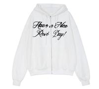 ZVKVLDE Have-A-NiceRoseDay Sweat À Capuche Décontracté À Manches Longues for Homme Et Femme(White,S)