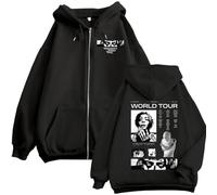 ZVKVLDE Magic-MAN2 Sweat À Capuche 2026WORLDTOUR Sweat-Shirt Graphique Fermeture Éclair À Capuche for Hommes Femmes(Black,XL)