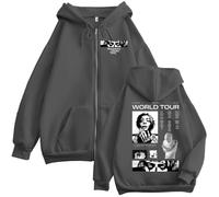 ZVKVLDE Magic-MAN2 Sweat À Capuche 2026WORLDTOUR Sweat-Shirt Graphique Fermeture Éclair À Capuche for Hommes Femmes(Dark Gray-Fleece,XL)