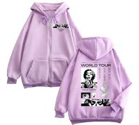 ZVKVLDE Magic-MAN2 Sweat À Capuche 2026WORLDTOUR Sweat-Shirt Graphique Fermeture Éclair À Capuche for Hommes Femmes(Purple,XL)