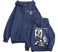 ZVKVLDE Magic-MAN2 Sweat À Capuche 2026WORLDTOUR Sweat-Shirt Graphique Fermeture Éclair À Capuche for Hommes Femmes(Blue,L)