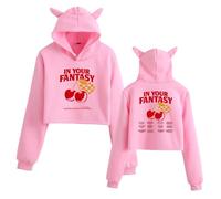 ZVKVLDE Sweat À Capuche Tendance InYourFantasy À Oreilles De Chat, Manches Longues, Style Concert(White 02,2XL)