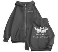 ZVKVLDE Sweat-Shirts À Fermeture Éclair EasyCrazyHot, Collection 2025tour, Tendance, for Hommes Et Femmes, À Capuche, for Les Fans(Gray-b,2XL)