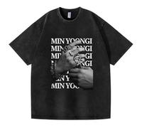 ZVKVLDE T-Shirt Noir Délavé en Coton « Future's Gonna BeOkay » - Soutient Les T-Shirts for Hommes Et Femmes(Black-b,2XL)
