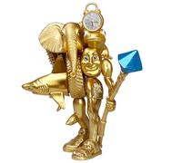 ZVLINMVAM Italian Brainrot Gold Présentoir de bureau - Poseable Mashup : Tung Sahur, Ambalabu, Tralalero, Lirili