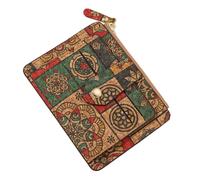 Zvn Zojne Portefeuille fin pour femme, porte-cartes vintage à motif floral | Portefeuille pour petite femme, porte-cartes fin marron pour permis de conduire, cartes d'identité, F, Refer to