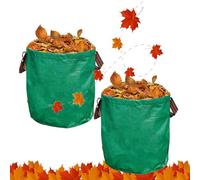 ZVO 272L Sacs de Jardin, Lot de 2 Sacs Déchets Verts Jardin Indéchirables, Sac à Déchets de Jardin Résistants, Sac Jardinage Dechets en PP Robuste et Pliable pour Couper l'herbe, les Feuilles