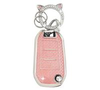 ZVRSUA Coque de e Voiture pour Peugeot,Joli Porte Clé Voiture en Incrusté de Diamants Compatible avec Peugeot 208 308 508 2008 3008 Rifter Citroen C3 C4 Cactus Berlingo Picasso Xsara