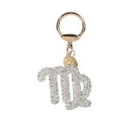 ZVRSUA Porte-Clés Signe du Zodiaque, Porte Clef Femme en Strass Brillant, Porte-Clés Voiture, Porte Clé Personnalisé, Décoration Pendentif Unique, Cadeau pour Femme (Vierge)