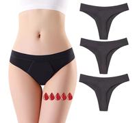 ZVZK Culotte Menstruelle 20ml Absorbant Tanga sous VêTement Lavable RéUtilisable String Menstruelle Sportifs pour Filles RèGles