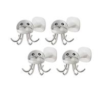 ZwaitL 4 pièces crochet rotatif à 6 griffes peu encombrant cintres pivotants à 360 degrés crochet rotatif polyvalent pour suspendre des vêtements organisateur de suspension à six griffes