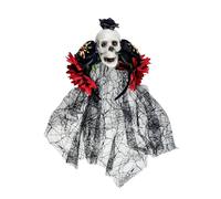 ZwaitL Accessoire de cheveux en dentelle avec motif tête de mort et toile d'araignée pour Halloween, fêtes costumées, événements punk, jeux de rôle, pour cosplay