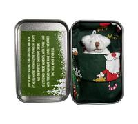 ZwaitL Adorable poupée câline ours de poche dans une boîte en étain avec carte de vœux, poupée en peluche avec carte pour enfants mignonne