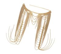 ZwaitL Bijoux de corps étincelants à franges à plusieurs niveaux avec strass pour bal de fin d'année, célébrations et défilés de mode Bijoux d'épaule en cristal, taille unique, Comme décrit, Comme