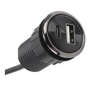 ZwaitL Bloc de charge rapide USB de type C 5 V 2 A adaptateur simultané pour appareil électronique à double port