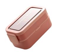 ZwaitL Boîte à déjeuner Bentos à double section de qualité supérieure - Passe au micro-ondes - Design anti-fuite - Pour le travail, les pique-niques, les arts et la préparation des repas