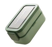 ZwaitL Boîte à déjeuner Bentos à double section de qualité supérieure - Passe au micro-ondes - Design anti-fuite - Pour le travail, les pique-niques, les arts et la préparation des repas