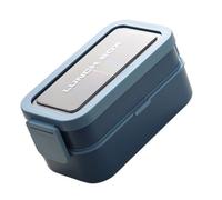 ZwaitL Boîte à déjeuner Bentos à double section de qualité supérieure - Passe au micro-ondes - Design anti-fuite - Pour le travail, les pique-niques, les arts et la préparation des repas