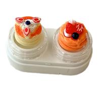 ZwaitL Boîte à lentilles avec couvercle à cupcakes avec tiroirs et kits d'outils de port pour une gestion sûre des lentilles, blanc
