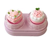 ZwaitL Boîte à lentilles avec couvercle à cupcakes avec tiroirs et kits d'outils de port pour une gestion sûre des lentilles, b