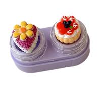 ZwaitL Boîte à lentilles avec couvercle à cupcakes avec tiroirs et kits d'outils de port pour une gestion sûre des lentilles, a