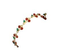 ZwaitL Bracelet artistique en acier inoxydable avec gouttes d'huile de fruits - Longueur réglable - Pour un usage quotidien - Thème quotidien, taille unique, Comme décrit