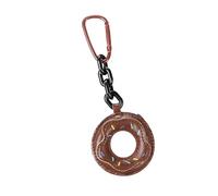 ZwaitL Breloque pour sac à main en cuir pour femme, donuts et sacs, breloques de sac à main, accessoires de sac à dos, cadeaux en cuir pour clés de voiture, marron