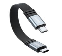 ZwaitL Câble de Rapide USB C USB C 240 W, Nylon tressé de 0, 15 m, adapté Ordinateurs Portables, tablettes, 8K60 Hz, de données 80 Gbit/s, câble de Chargement pour Ordinateur de Jeu