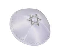 ZwaitL Chapeau de prière en forme de tête de mort pour observances religieuses brodé chapeau rond facile à ranger chapeaux yarmulke pour événement culturel kippa, Argenté., Taille unique