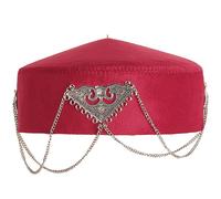 ZwaitL Chapeau kazakh unique pour homme et femme, parfait pour les occasions à thème, coiffe ethnique, chapeau folk unisexe