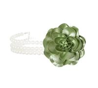 ZwaitL Collier de perles à breloques florales de luxe pour femme, chaîne de clavicule réglable, confortable à porter au quotidien, fête, bijoux de cou tendance, taille unique, Comme décrit, Comme