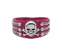 ZwaitL Crâne à la mode avec un savoir-faire raffiné, accessoire de bijoux pour festivals de musique et promenades de motards, tenue décontractée, gothique, chaîne de main en métal, taille unique