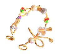 ZwaitL de téléphone Portable à la Mode, Sangle de téléphone Portable, élégant Pendentif en Perles colorées, chaîne de Poignet Anti-Perte, Bijoux en Perles, Charme de téléphone